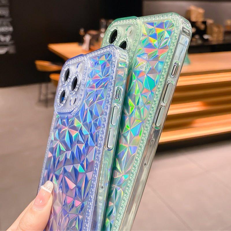 Luxury Colorful Laser Glitter Cute Phone Cases For iPhone 14 12 11 13 Pro Max X XR XS 7 8 Plus