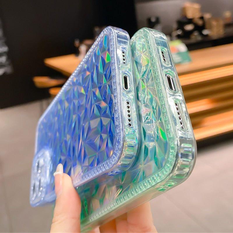 Luxury Colorful Laser Glitter Cute Phone Cases For iPhone 14 12 11 13 Pro Max X XR XS 7 8 Plus