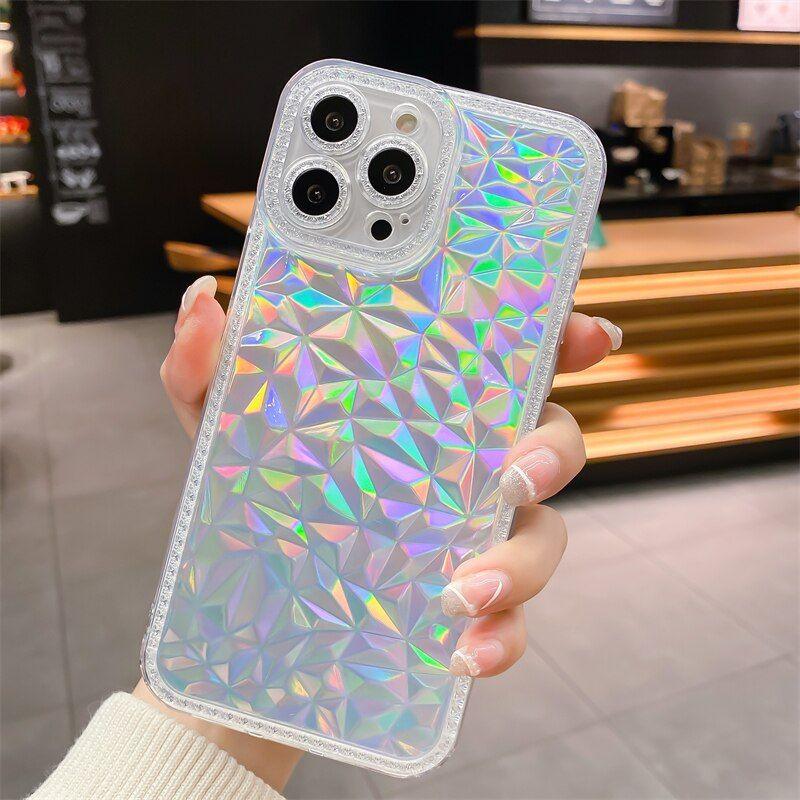 Luxury Colorful Laser Glitter Cute Phone Cases For iPhone 14 12 11 13 Pro Max X XR XS 7 8 Plus