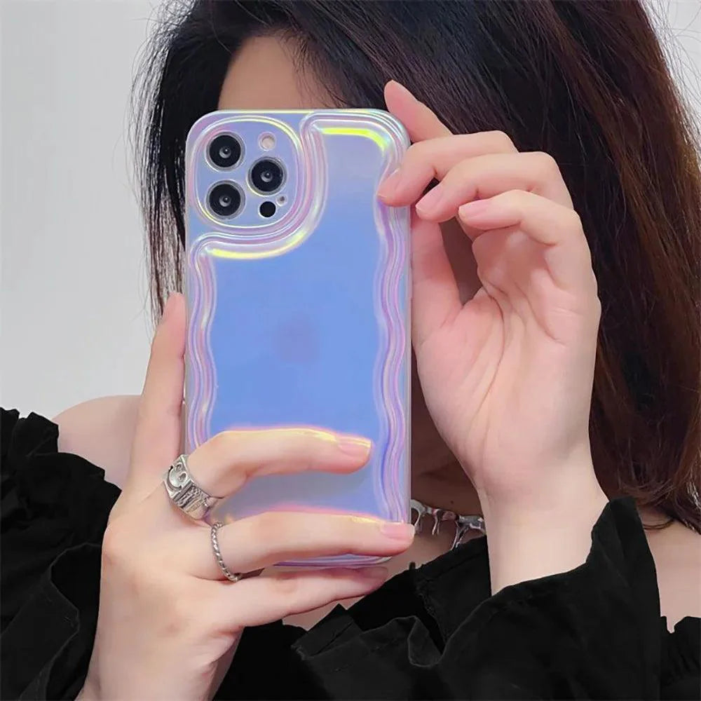 Luxury Matte Laser Cute Phone Cases For iPhone 11 12 13 14 Pro Max Xs X XR 7 8Plus