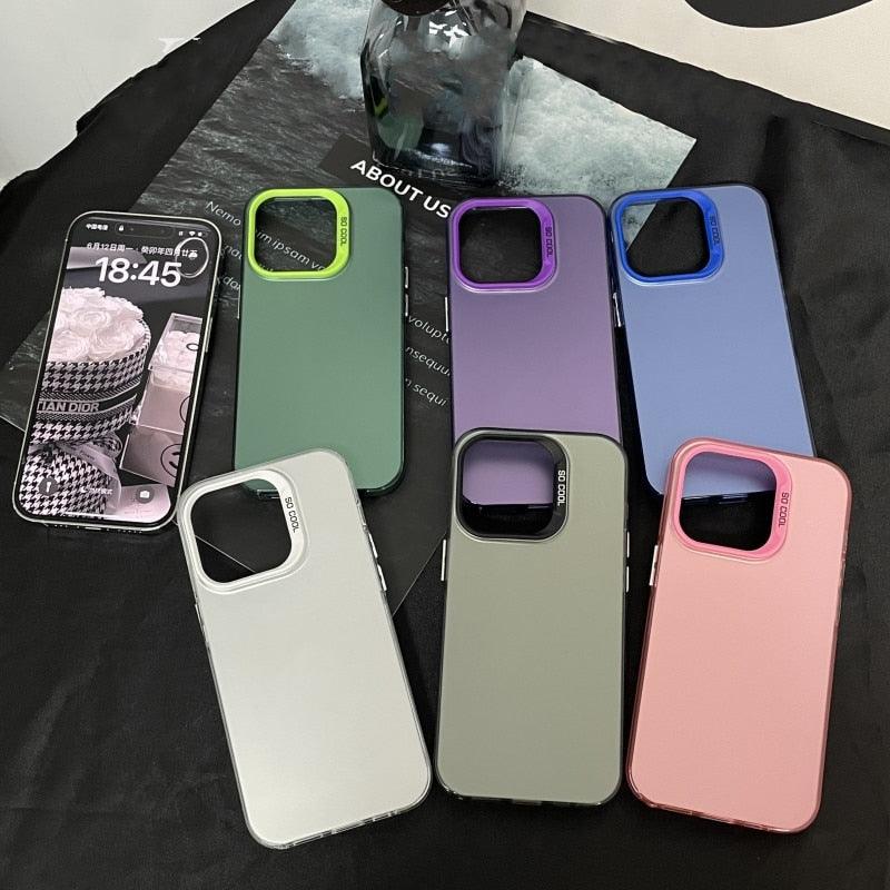 Luxury Matte Ultra-Thin Cute Phone Case Cover for iPhone 14 Pro Max, 14, 13, 12, 11 Pro Max, and Plus