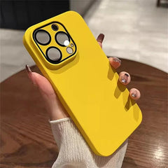 Matte Hard PC Lens Glass Full Protection Cute Phone Case for iPhone 12, 13, 14 15 Pro Max Cover