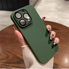 Matte Hard PC Lens Glass Full Protection Cute Phone Case for iPhone 12, 13, 14 15 Pro Max Cover