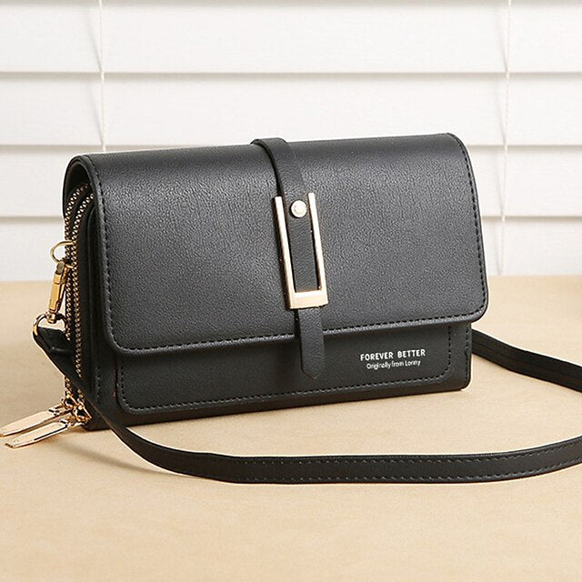 PU Bag Leather  Phone Mobile Wallet Crossbody