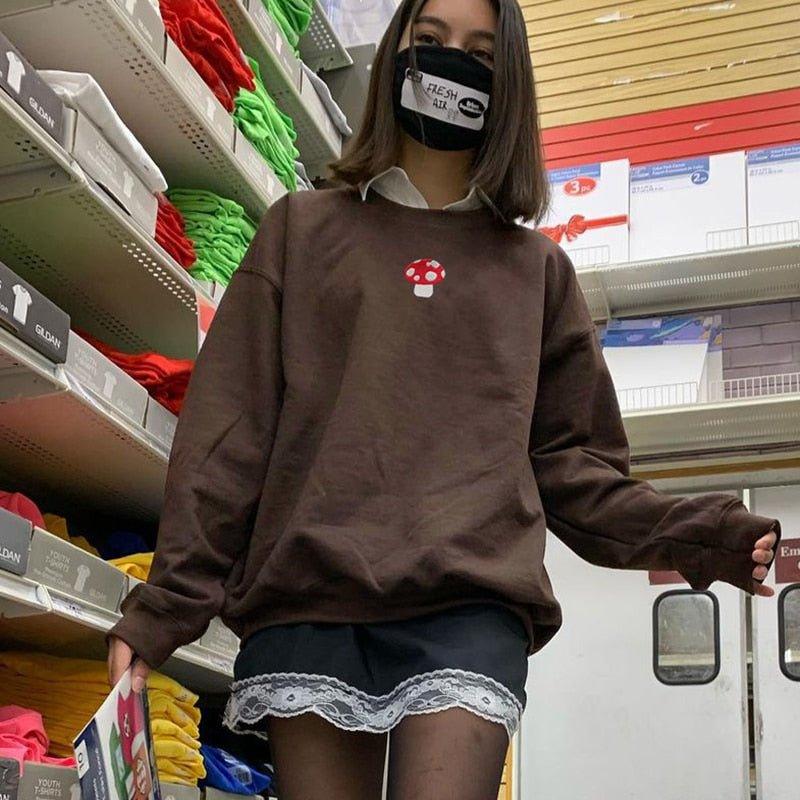 MUSH Brown Crewneck Pullover