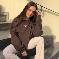 MUSH Brown Crewneck Pullover