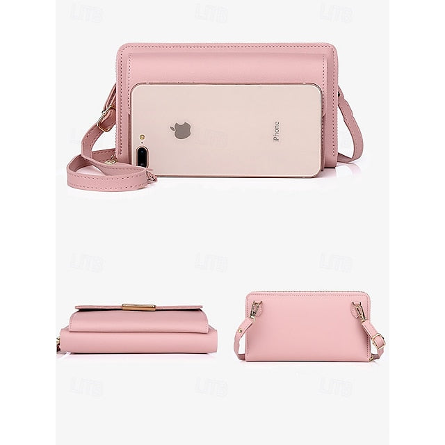 Wristlet Bag Crossbody Leather PU  Mobile Phone