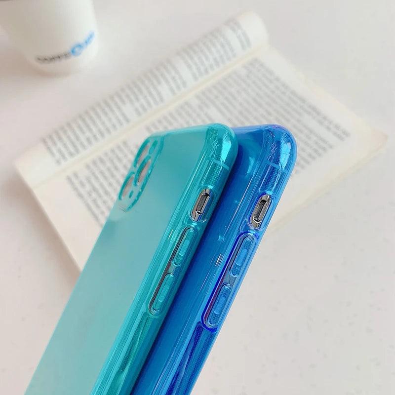 Neon Fluorescent Plain Cute Phone Cases For iPhone 15, 14, 13, 12, 11 Pro Max, Mini X, XR, XS, 6, 7, 8 Plus, SE 2020