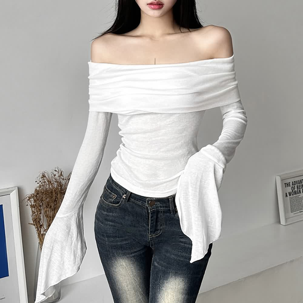 Off The Shoulder Long Sleeve Top