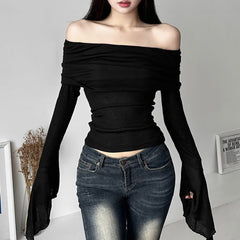 Off The Shoulder Long Sleeve Top