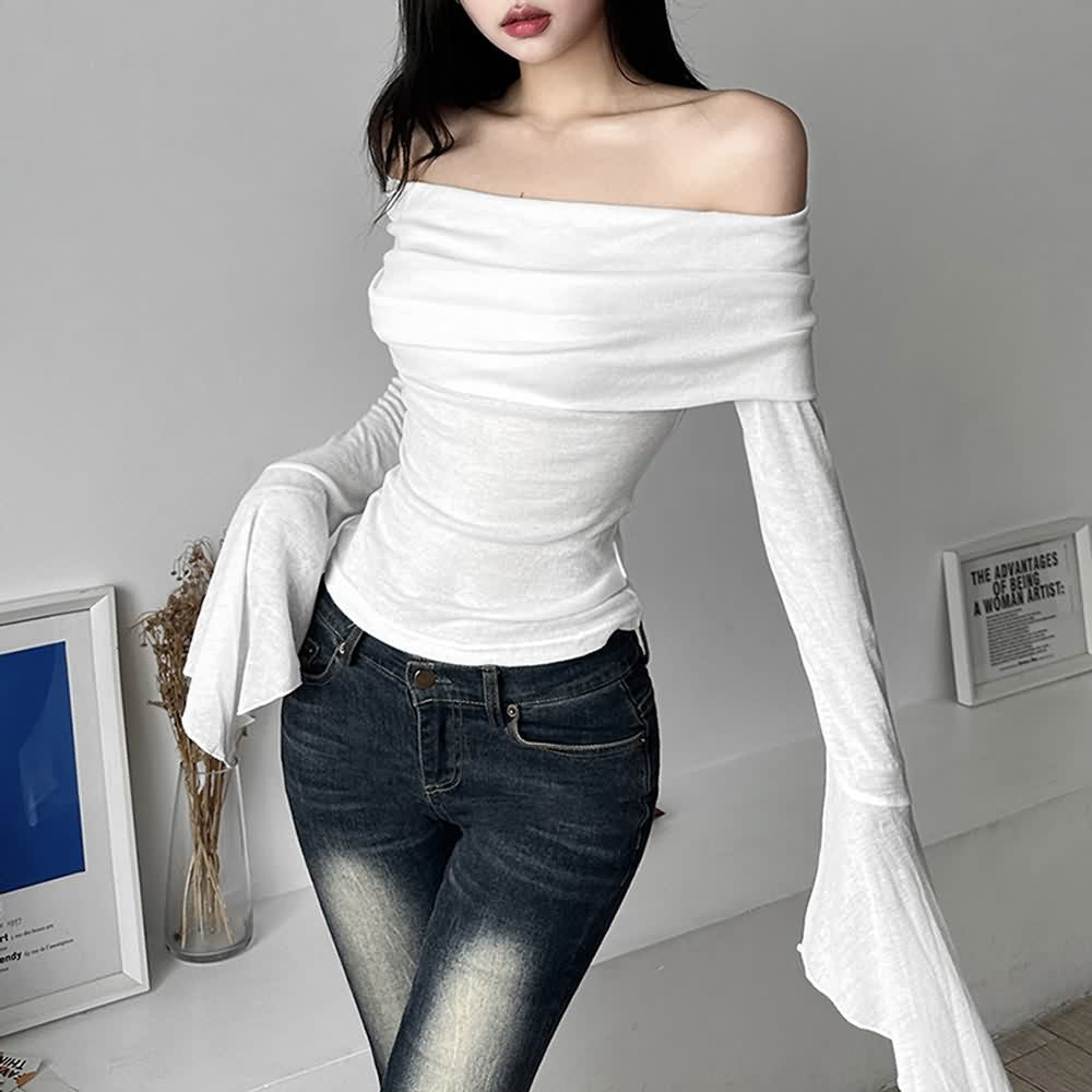 Off The Shoulder Long Sleeve Top