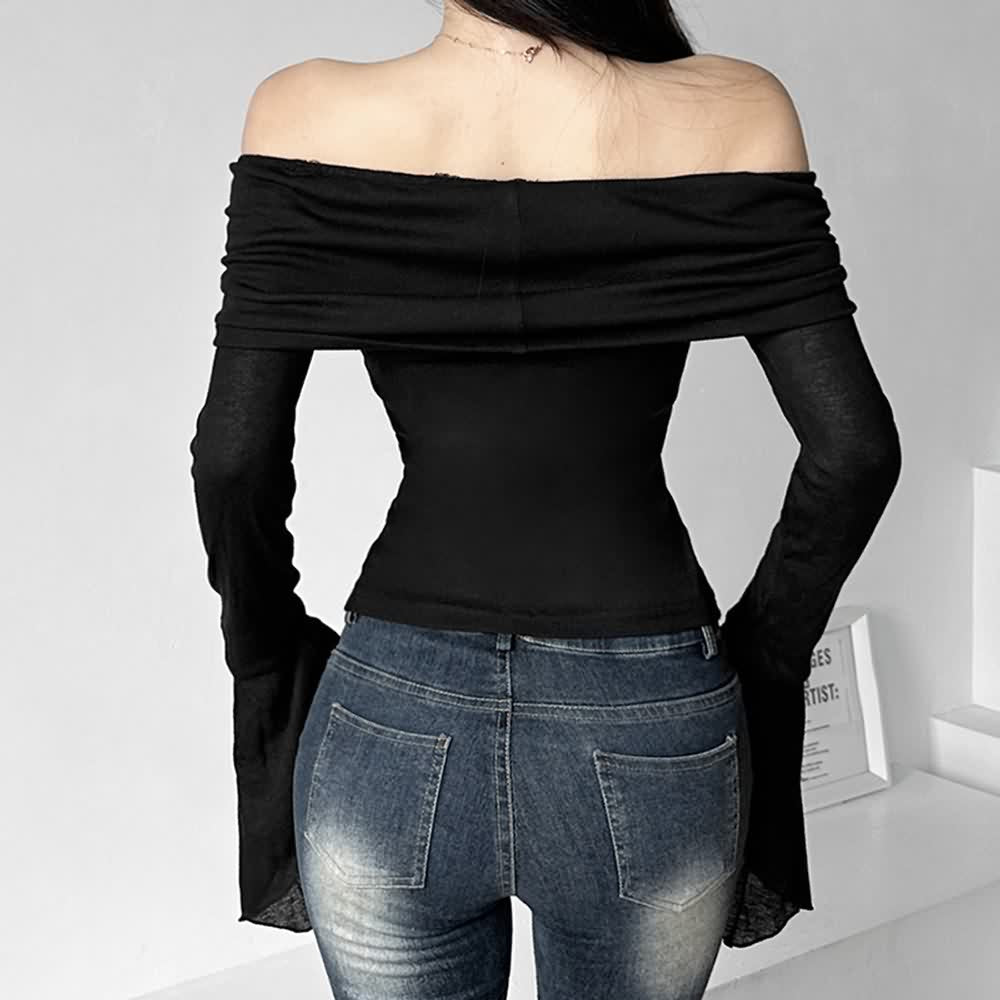Off The Shoulder Long Sleeve Top