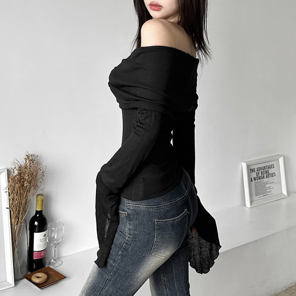 Off The Shoulder Long Sleeve Top