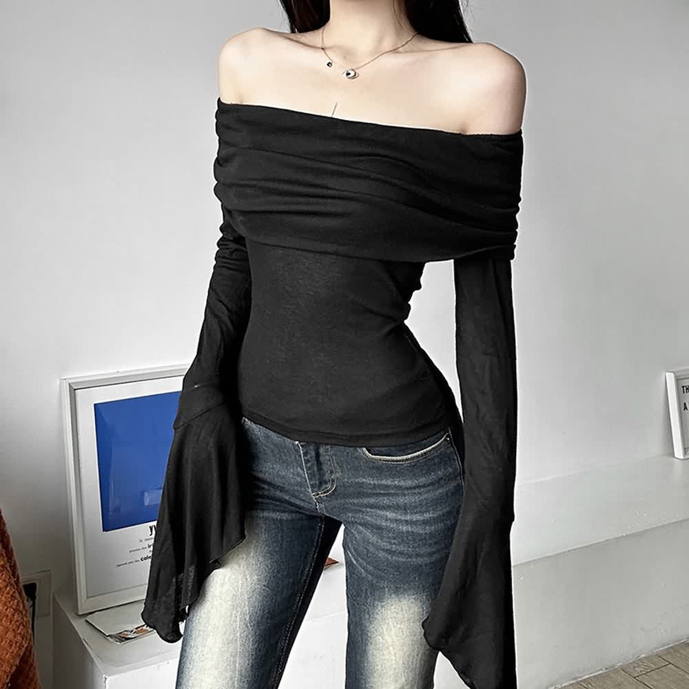 Off The Shoulder Long Sleeve Top
