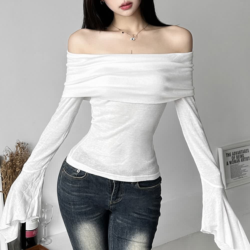 Off The Shoulder Long Sleeve Top
