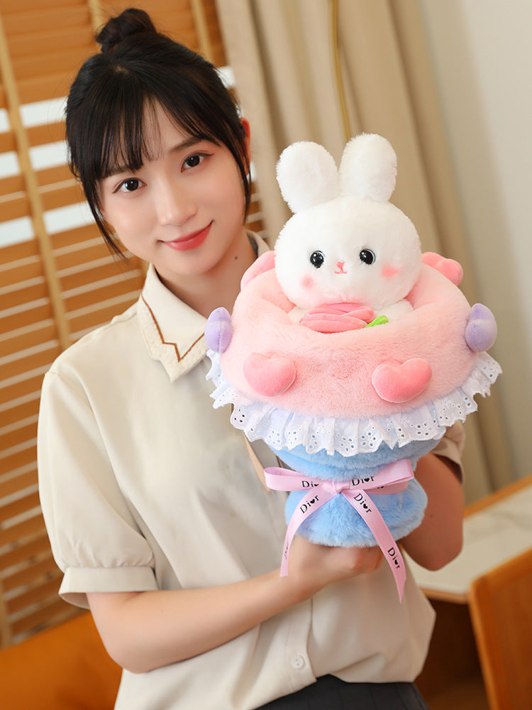 Bunny Blossom: Transformable Rabbit to Bouquet Plushie