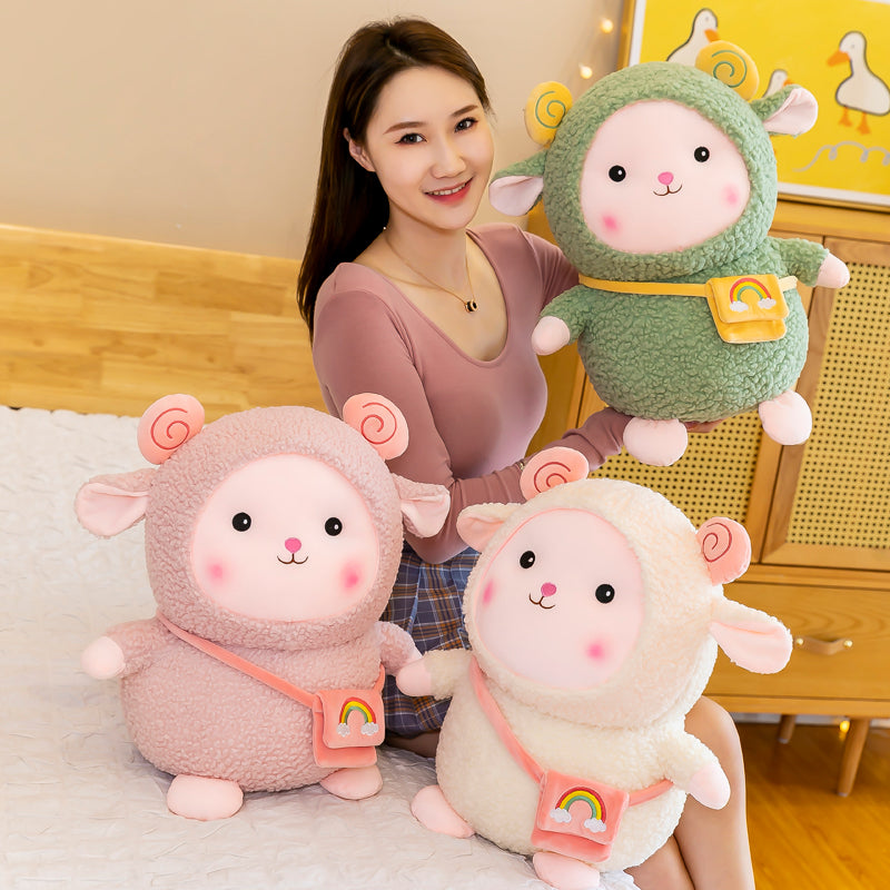 Plüschtier Lammpuppe mit Kawaii-Tasche