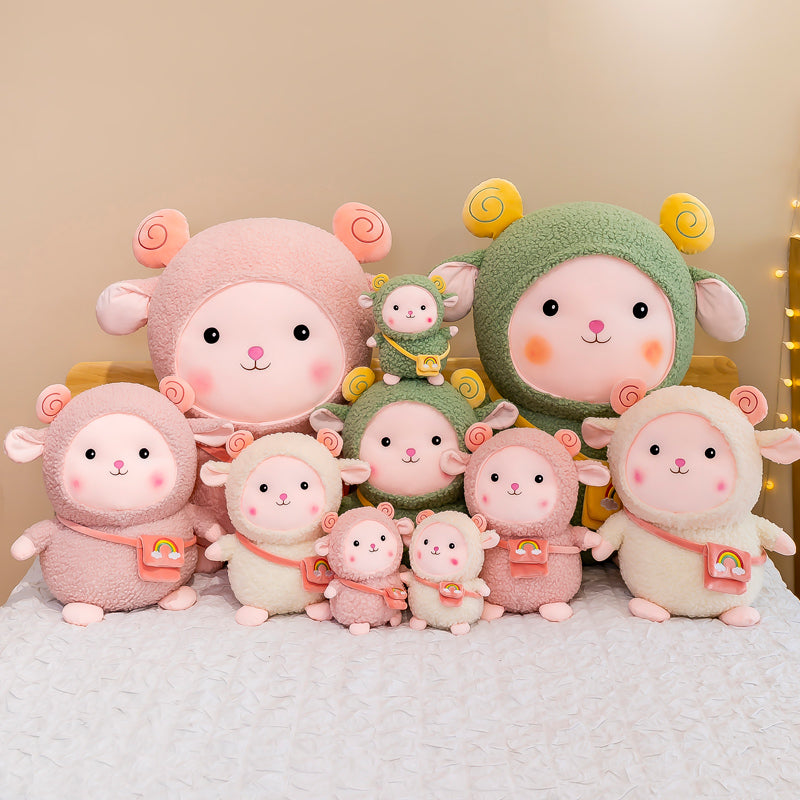Plüschtier Lammpuppe mit Kawaii-Tasche