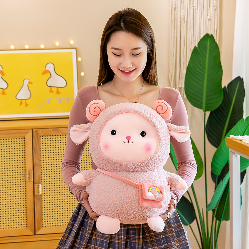 Plüschtier Lammpuppe mit Kawaii-Tasche