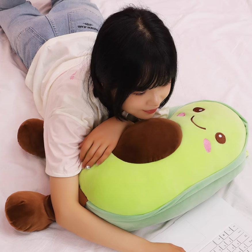 Adorable Avocado Kawaii Plush Pillow