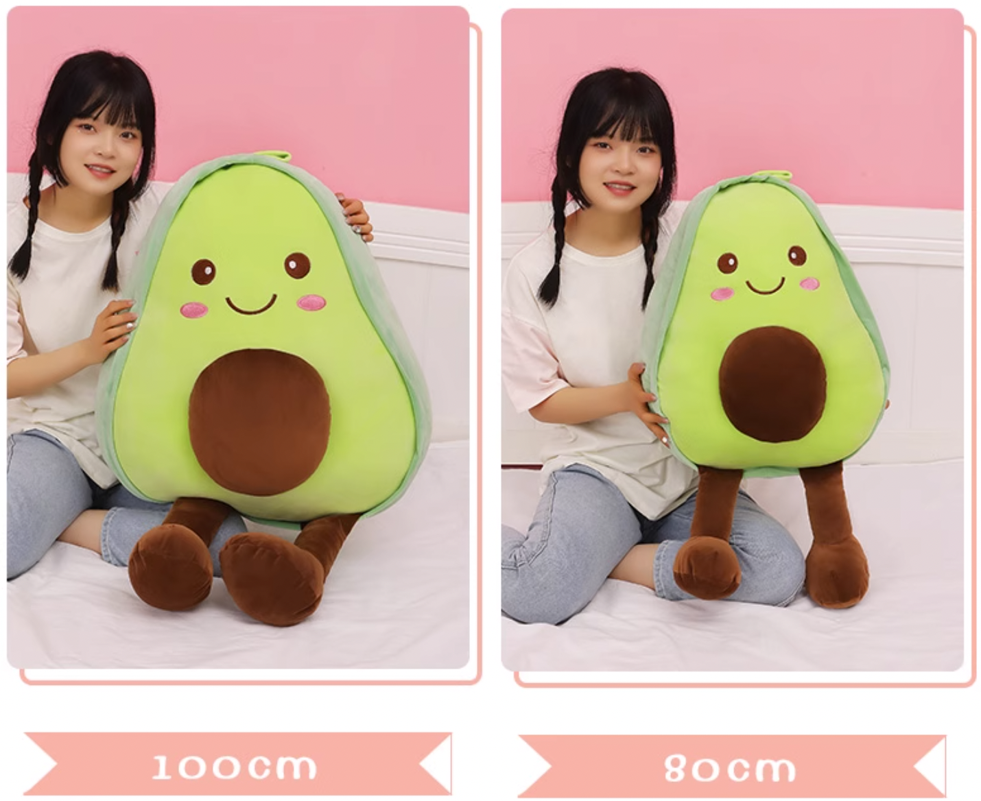 Adorable Avocado Kawaii Plush Pillow