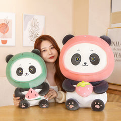 Kawaii Panda mit Früchten Plüschtier