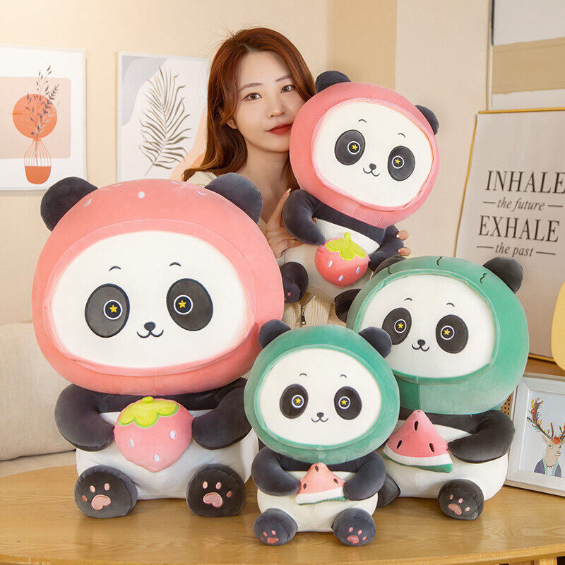 Kawaii Panda mit Früchten Plüschtier