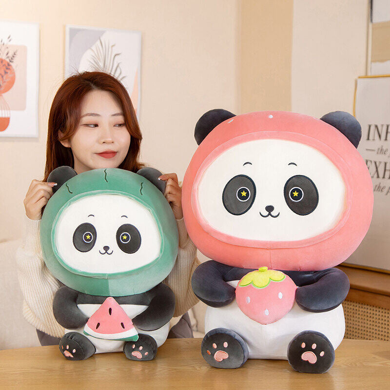 Kawaii Panda mit Früchten Plüschtier