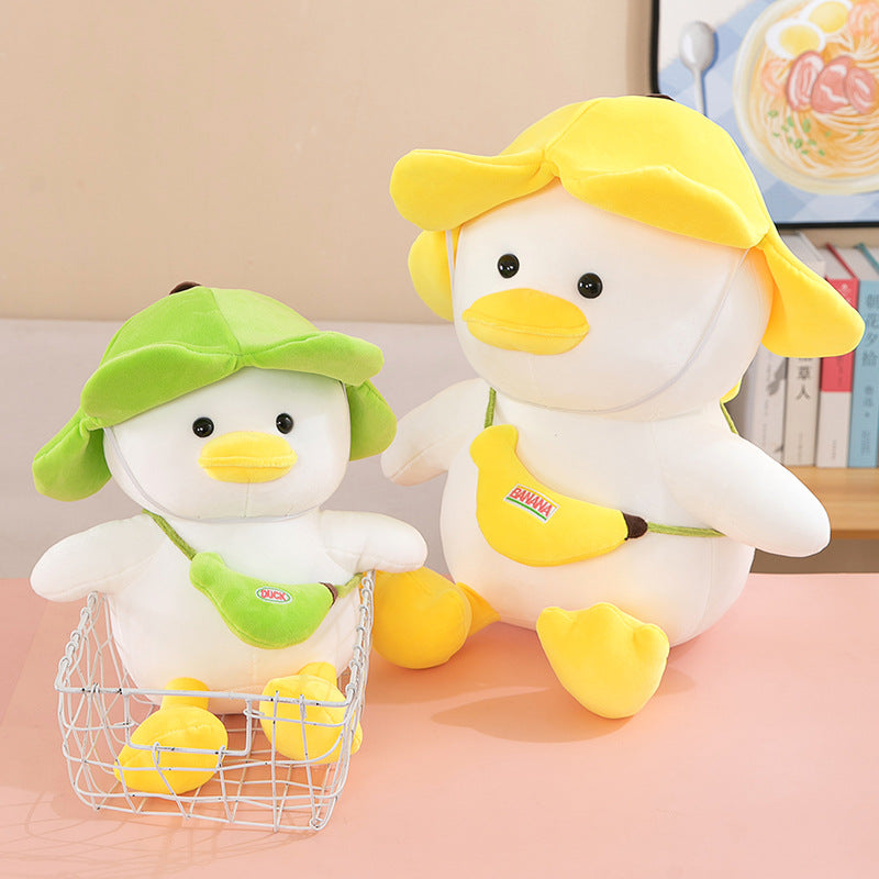 Quacksalberhaftes Bananenhut-Enten-Plüschtier