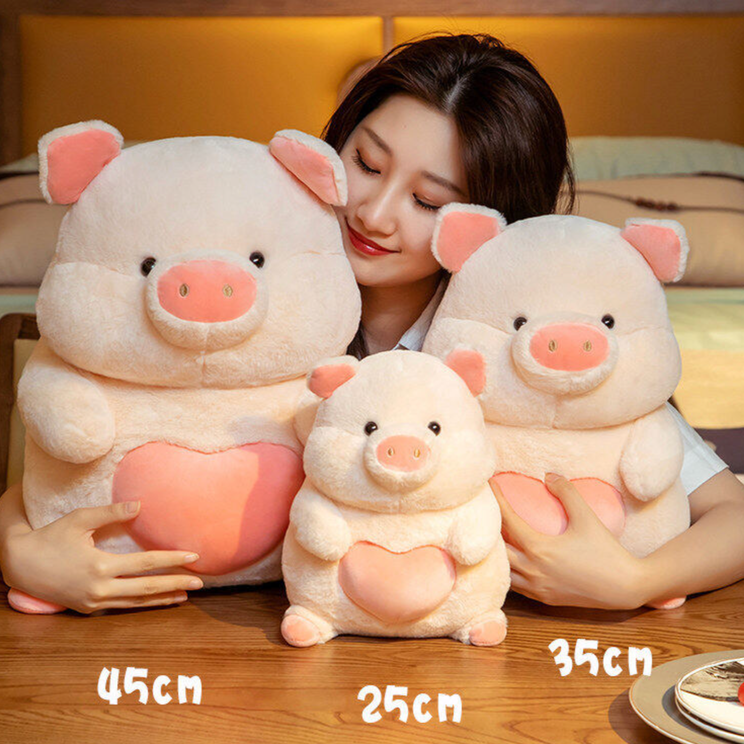 Das liebenswerte Plüschschwein mit Herz