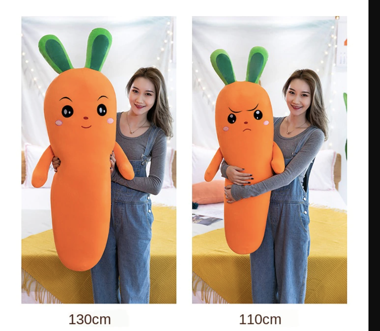 Carrot Vegetable Soft Stuffed Plush Pillow Toy