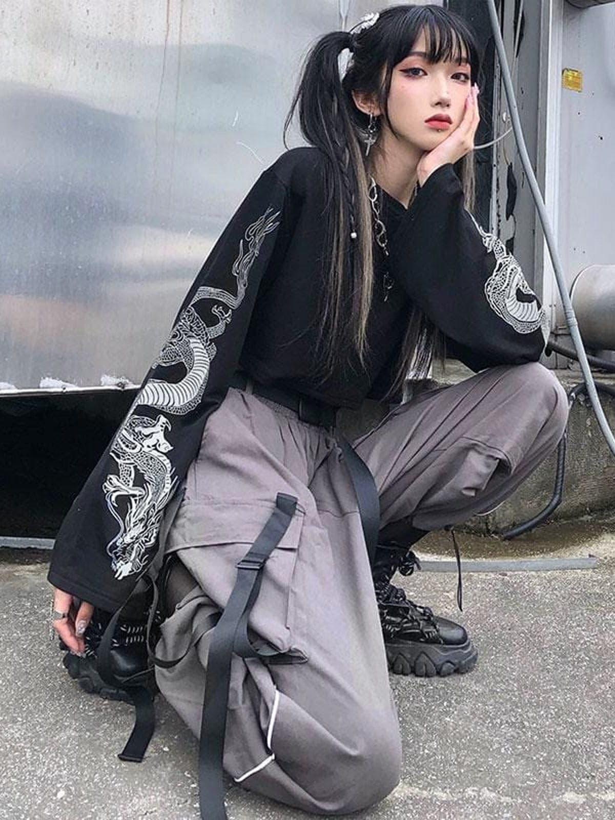 Dragon Embroidery Sweatshirt