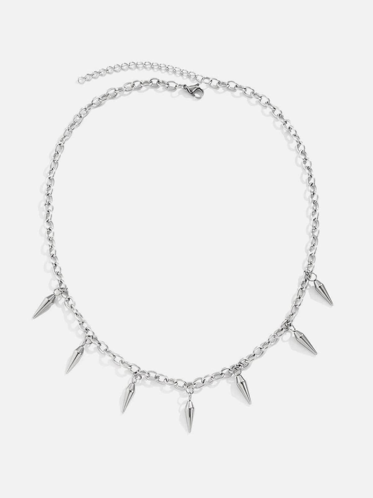 Gothic Fringed Rivets Necklace