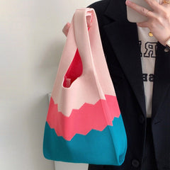 Rainbow Knit Handbag
