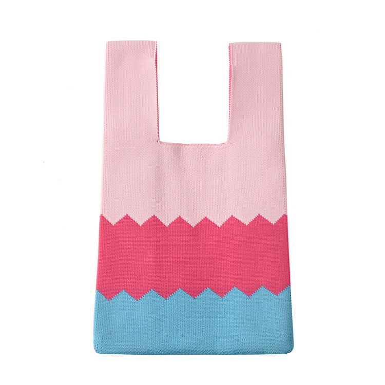 Rainbow Knit Handbag