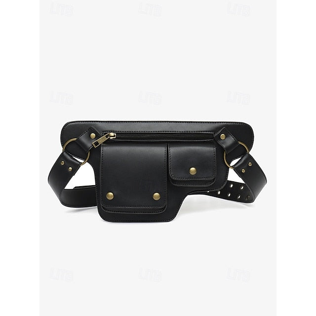 Bag Utility  with Vintage Belt Faux Leather