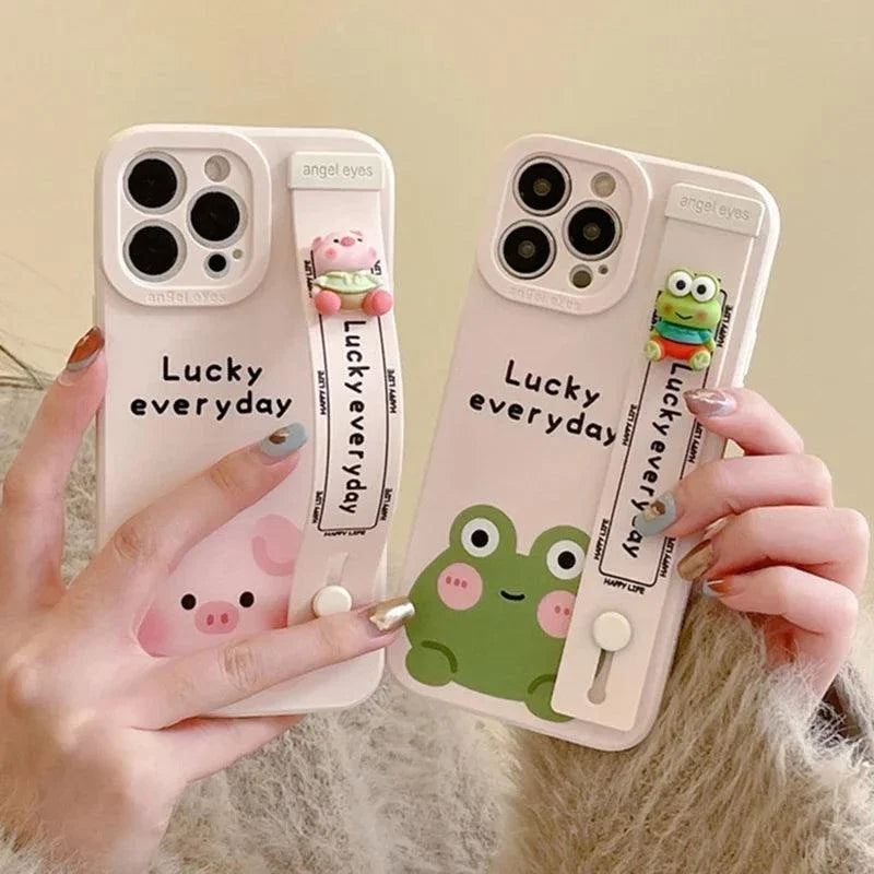 Pig Cartoon Frog Cute Phone Cases For iPhone 15 14 13 11 Pro Max