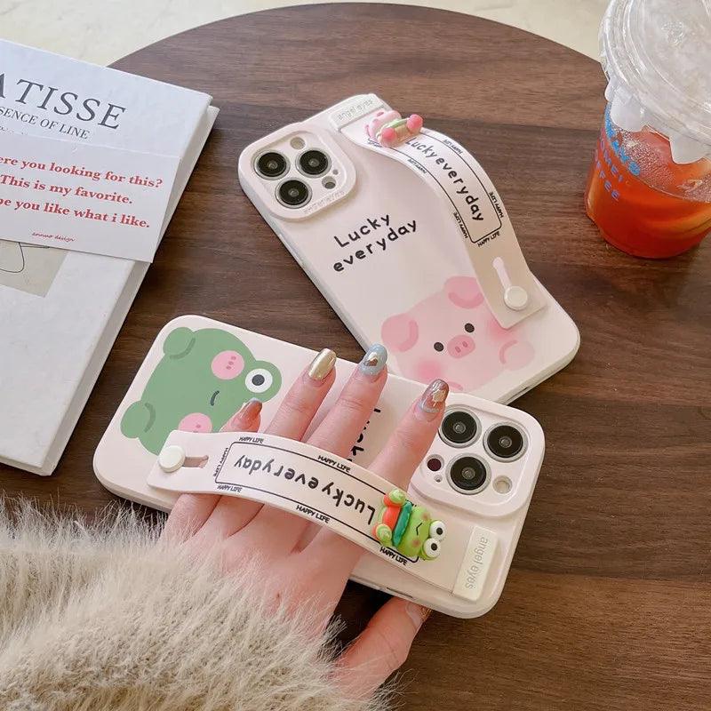 Pig Cartoon Frog Cute Phone Cases For iPhone 15 14 13 11 Pro Max