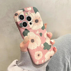 Pink Flowers - Soft Cute Phone Case KCPC For iPhone 15 Pro Max, 14, 13, 11, or 12