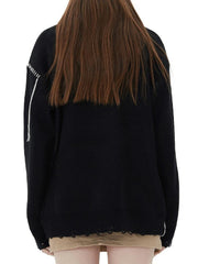 Butterfly Pattern Knitted Sweater