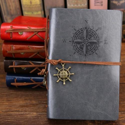 Retro PU Leather Pirate Spiral Notebook