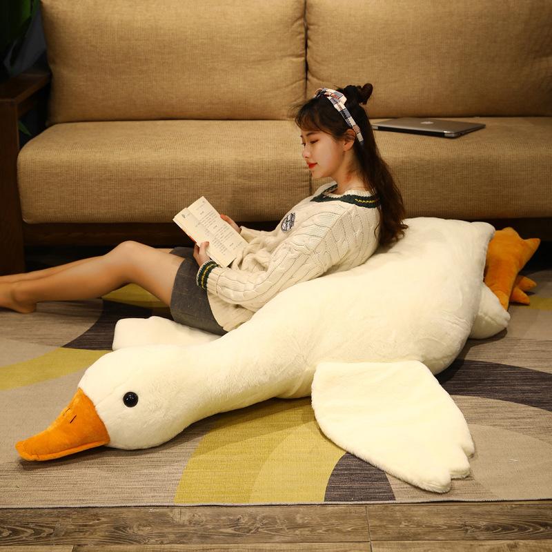 50-130cm Giant Cute Animal Stuffed Duck Plush Toys Fluffy Sleep Pillow