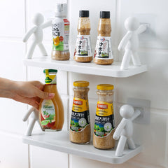 Punch-Free Human Figure Bathroom Shelf