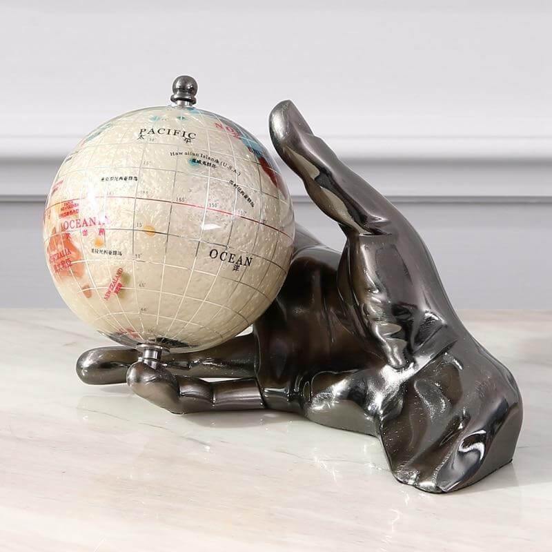 European Modern Century Model Globe with Hand