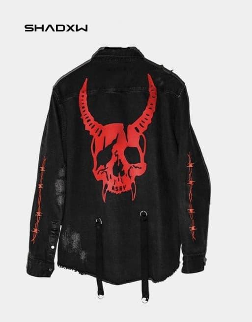 Punk Black Denim Jacket