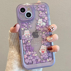 Purple Floral Cute Phone Cases For iPhone 14 12 13 Pro Max i11 14pro 12pro