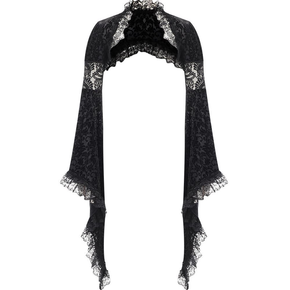Purple Gothic Lace Asymmetrical Dress With Shrug Top
