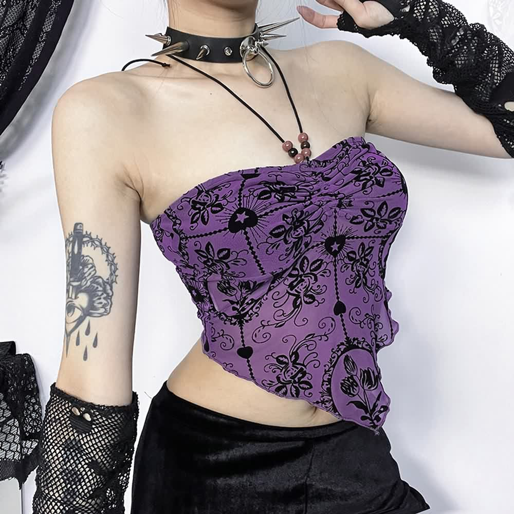 Purple Gothic Tube Top