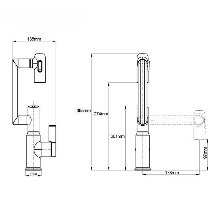 Digital Temperature Full Rotation Ultra Spin Basin Faucet