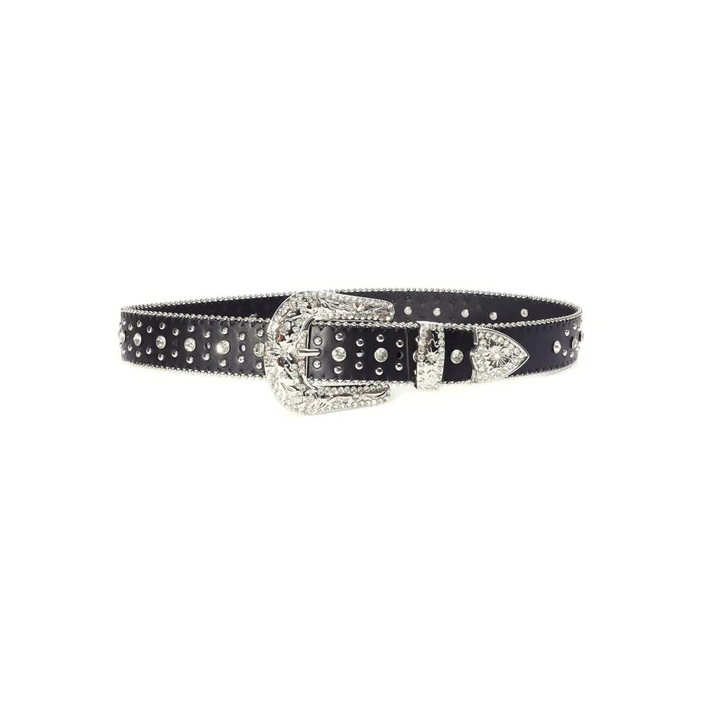 Rhinestone Gothic Punk Rock Cross Buckle Belt